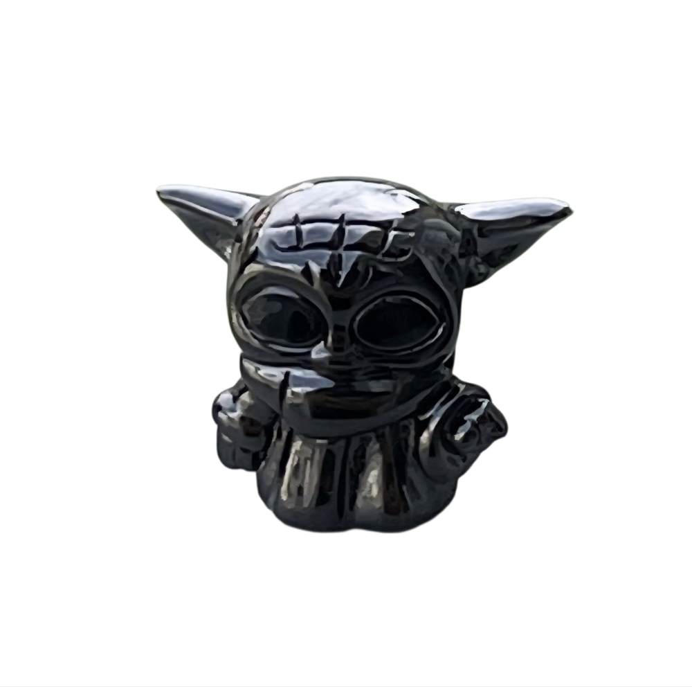 Pandora Baby Yoda Din Grogu Black Sterling Star Wars Silver 925 Bracelet Charm